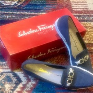 Salvatore Ferragamo Espadrilles in Navy